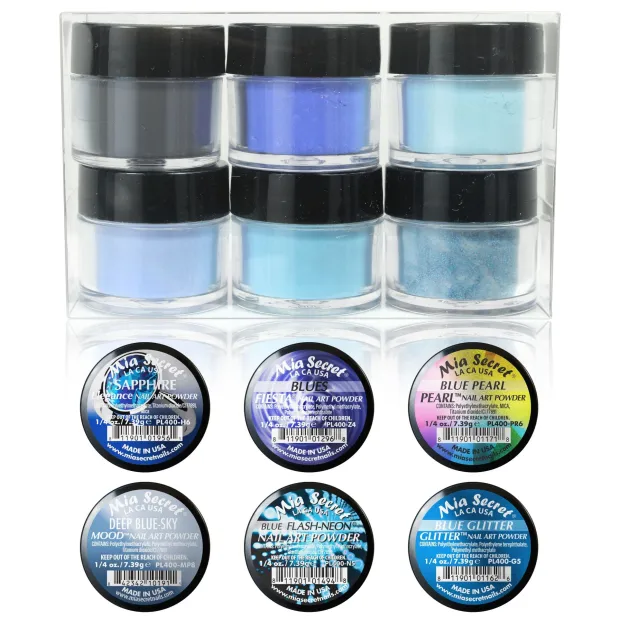 Bleu Paradise Colored Acrylic Powder Collection (Remix series)