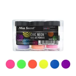 Chic Neon Nail Art Powder Collection