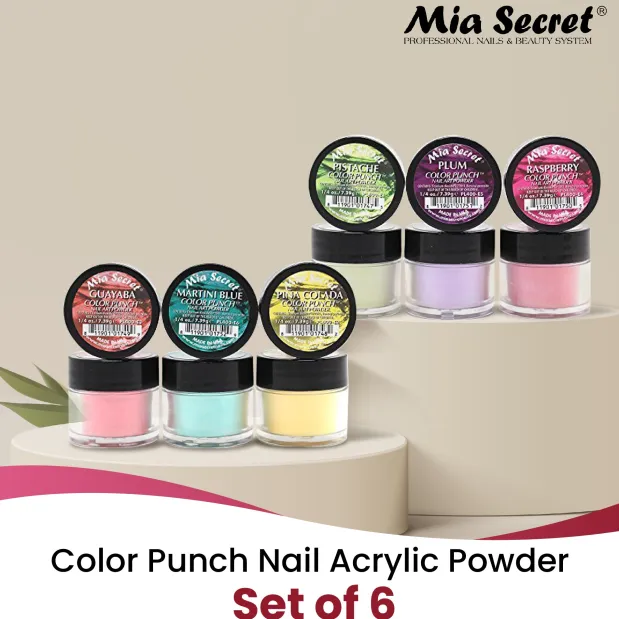 Color Punch Nail Art Powder Collection (6PC)