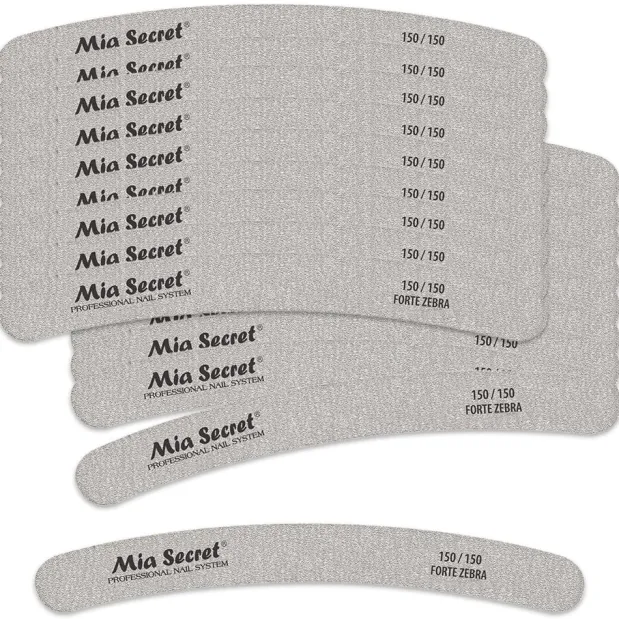 Forte Zebra Curve Nail File 150/150 Green Center 50 Pack