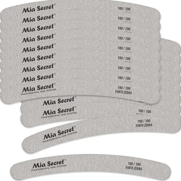 Forte Zebra Curve Nail File 100/100 Pink Center 50 Pack