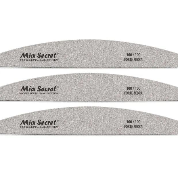 Forte Zebra Halfmoon Nail File 100/100 Pink Center