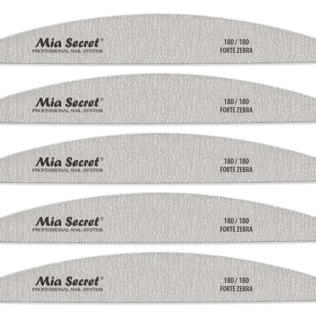 Forte Zebra Halfmoon Nail File 180/180 Blue Center