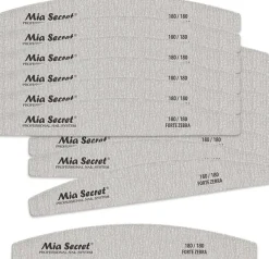 Forte Zebra Halfmoon Nail File 180/180 Blue Center 50 Pack