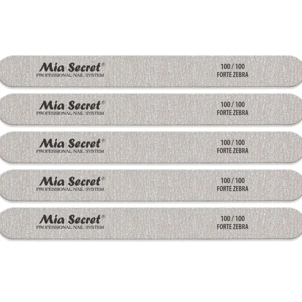 Forte Zebra Straight Nail File 100/100 Pink Center
