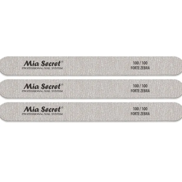 Forte Zebra Straight Nail File 100/100 Pink Center