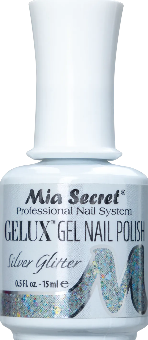 Gelux Gel Polish Silver Glitter