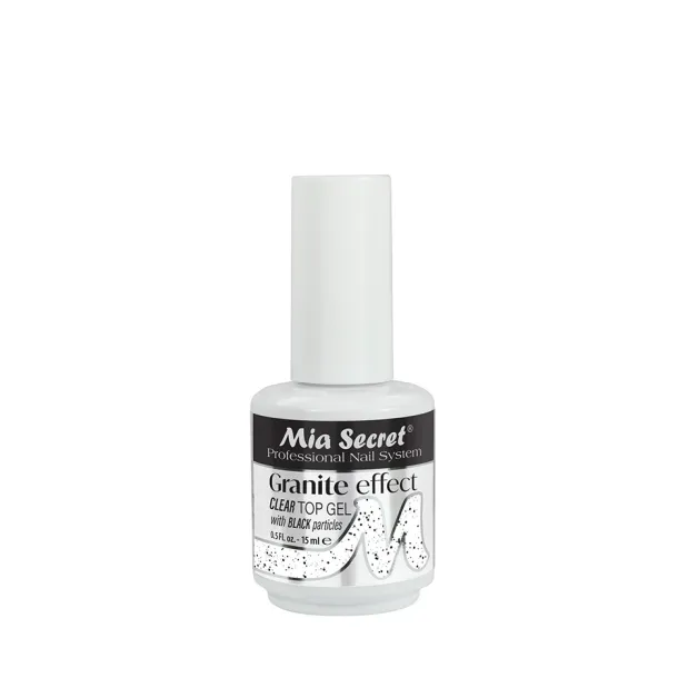 Granite Effect Clear Top Gel (With Black Particles)