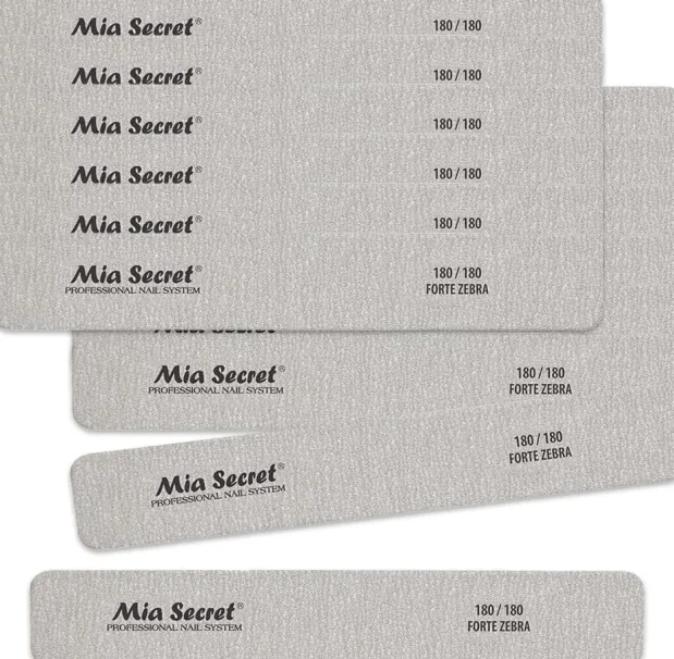 Mia Secret Forte Zebra Jumbo Nail File Blue Center 50 pack