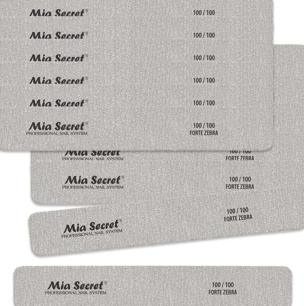 Mia Secret Forte Zebra Jumbo Nail File Pink Center 50 pack
