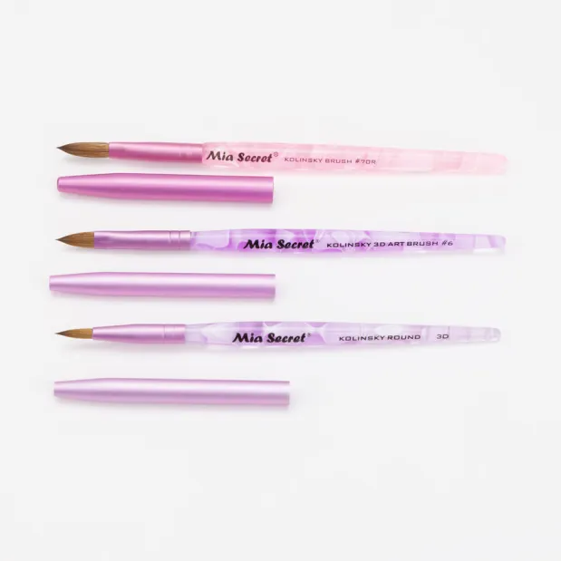 Mia Selects (Kolinsky Nail Brush 7 OR, Kolinsky Nail Brush 06 3D, Kolinsky Nail Brush ROUND 3D))