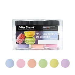Pastel Macarons Nail Art Powder Collection (6PC)