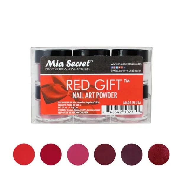 Red Gift Nail Art Powder Collection (6PC)