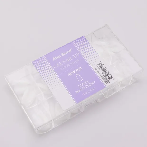 Soak off Soft Gel Nail Tip Cover White Peony