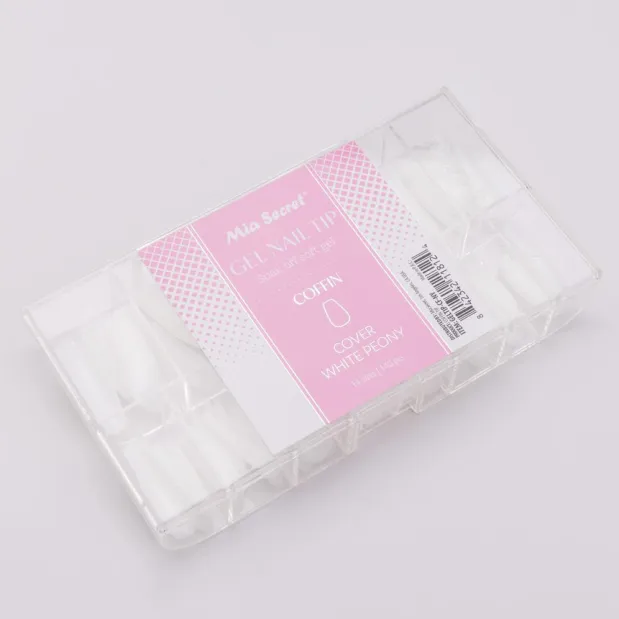 Soak off Soft Gel Nail Tip Cover White Peony