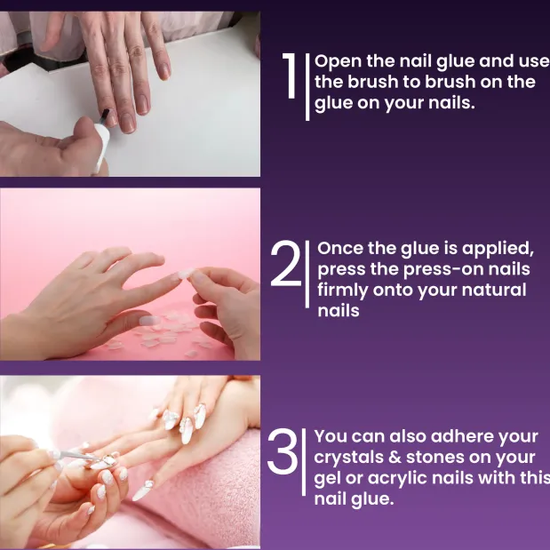 STRONGJET NAIL GLUE (Brush-On 8g and 1/2 oz.)