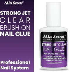 STRONGJET NAIL GLUE (Brush-On 8g and 1/2 oz.)