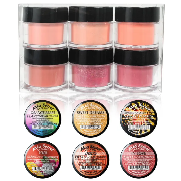 Tangerine Colored Acrylic Powder Collection (Remix series)