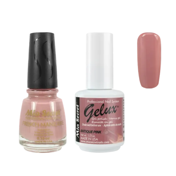 The Match (Gelux and French Manicure Combo) Antique Pink