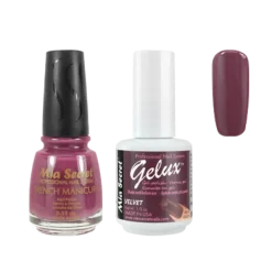 The Match (Gelux and French Manicure Combo) Velvet