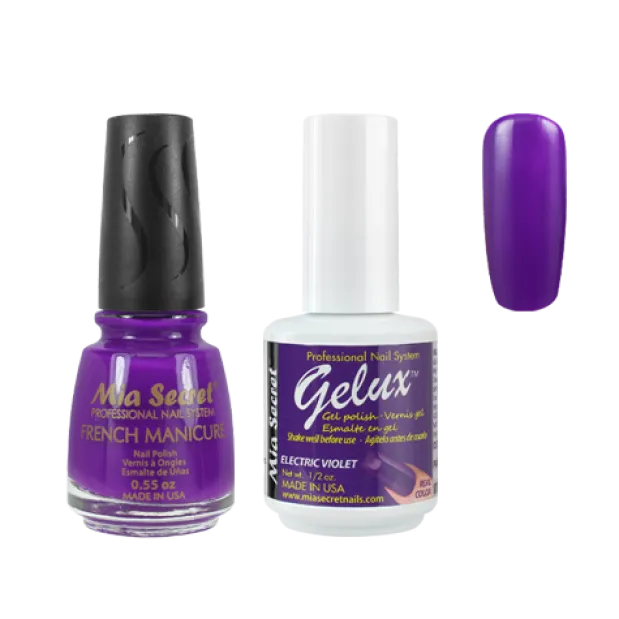 The Match (Gelux and French Manicure Combo) Purple