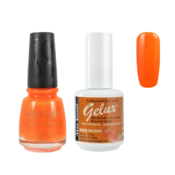 The Match (Gelux and French Manicure Combo) Neon Orange