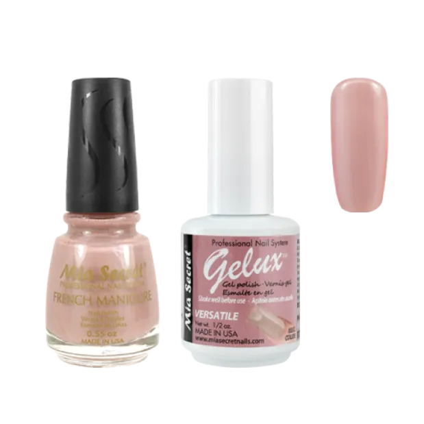 The Match (Gelux and French Manicure Combo) Pink