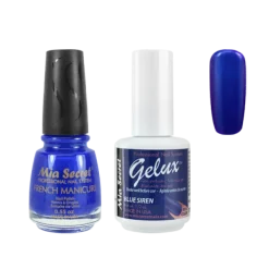 The Match (Gelux and French Manicure Combo) Blue Siren