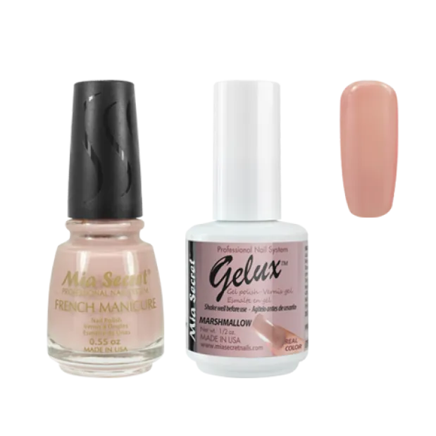 The Match (Gelux and French Manicure Combo) Marshmallow